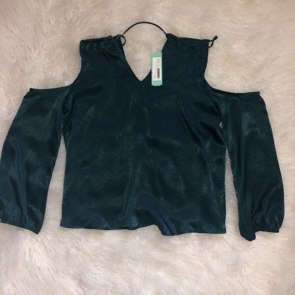 Stitch Fix Juliet Cold Shoulder Satin Blouse